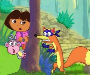 yapboz Dora ve Botları maymun Zorro hain gizleme